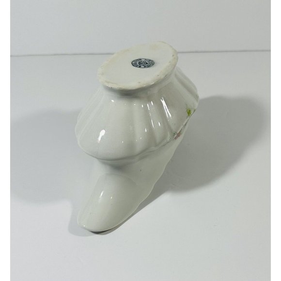 Excelsior Porcelain Gravy Boat Vintage Antique White Pink Green Floral Pattern - Picture 12 of 15